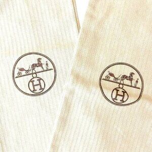 New H Set of 2 Shoe Dust Bags Drawstring NEW